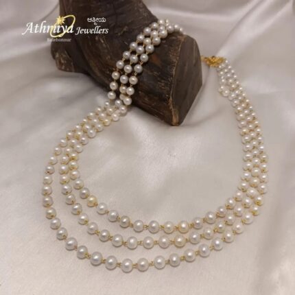 92.5 SILVER PEARL NEACKLACE AJB PN058