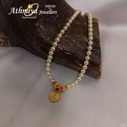 92.5 SILVER PEARL NECKLACE AJB PN095