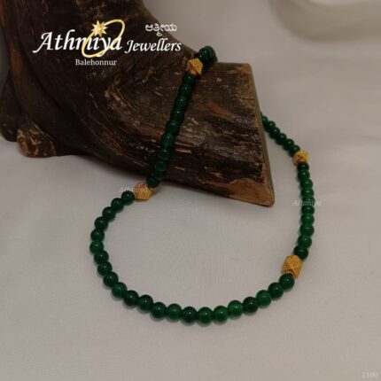 92.5 SILVER BEADS NECKLACE AJB B342