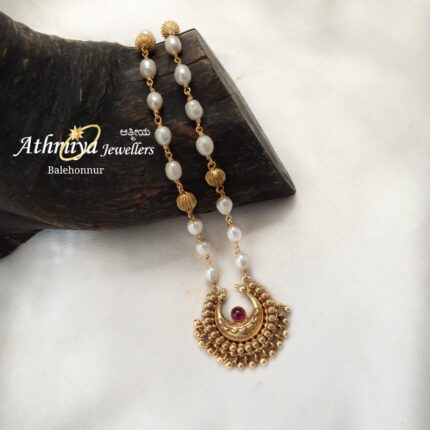 92.5 SILVER PEARL NECKLACE AJB PN127