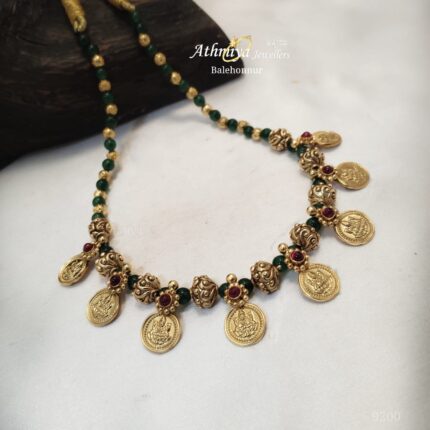 92.5 SILVER BEADS NECKALCE AJB B031