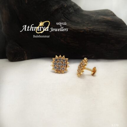 92.5 SILVER EAR STUD AJB ES1037