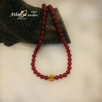 92.5 SILVER BEADS NECKALCE AJB B058