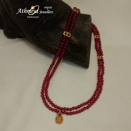92.5 SILVER BEADS NECKALCE AJB B057