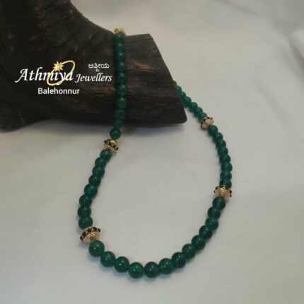 92.5 SILVER BEADS NECKALCE AJB B044