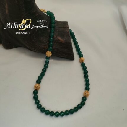 92.5 SILVER BEADS NECKALCE AJB B047