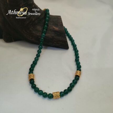 92.5 SILVER BEADS NECKALCE AJB B046