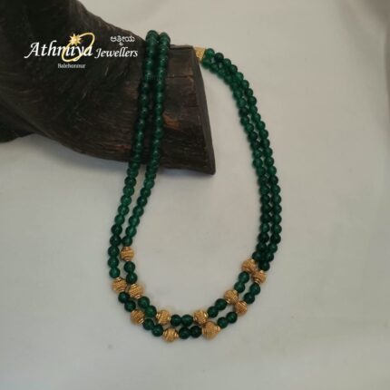 92.5 SILVER BEADS NECKALCE AJB B040