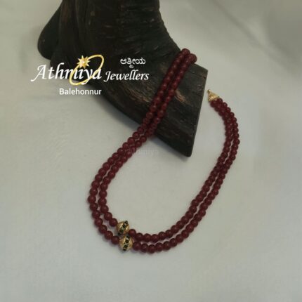 92.5 SILVER BEADS NECKALCE AJB B042