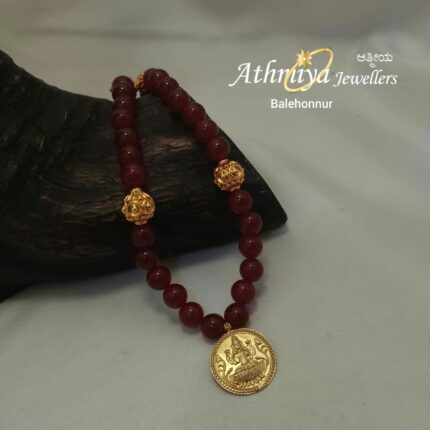 92.5 SILVER BEADS NECKALCE AJB B054