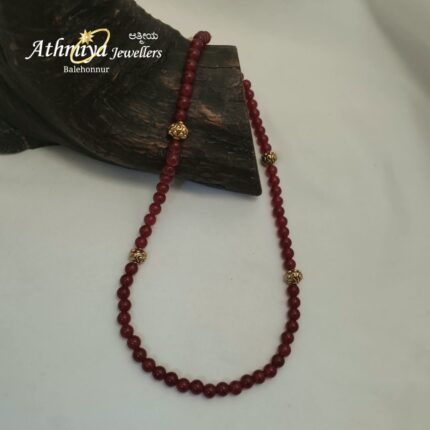 92.5 SILVER BEADS NECKALCE AJB B041