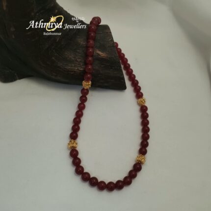 92.5 SILVER BEADS NECKALCE AJB B052